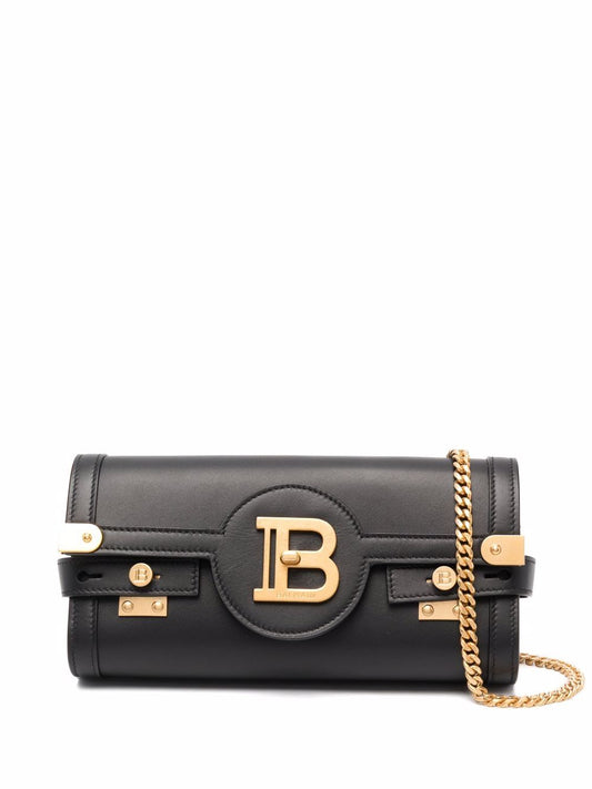 Balmain Women B-Buzz 23 Leather Shoulder Bag