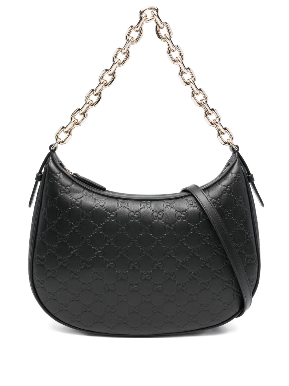 Gucci Women Gg Emblem Large Leather Shoulder Bag