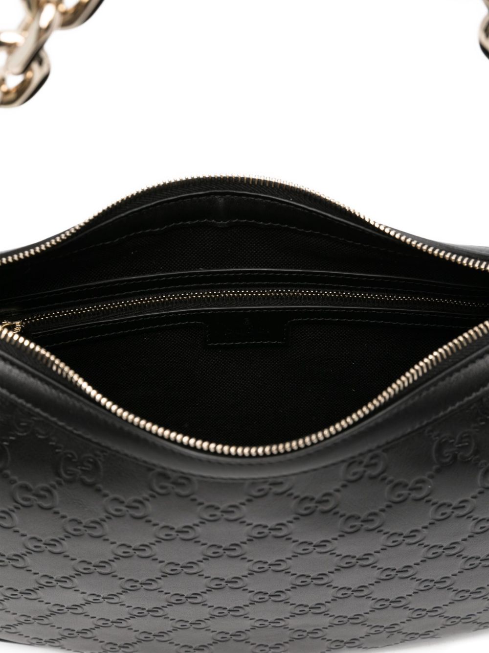 Gucci Women Gg Emblem Large Leather Shoulder Bag