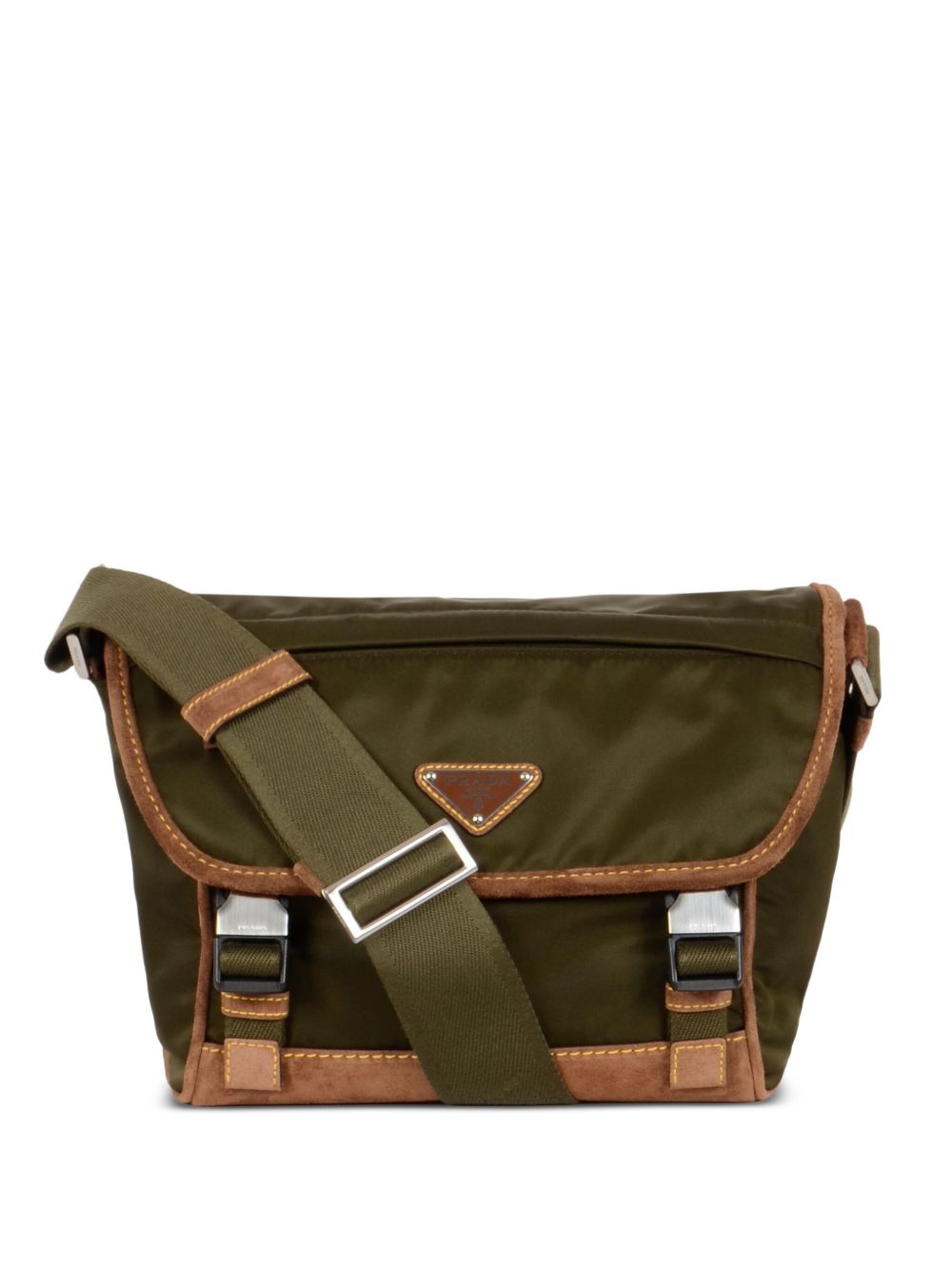 Prada Men Re-Nylon And Leather Crossbody Bag