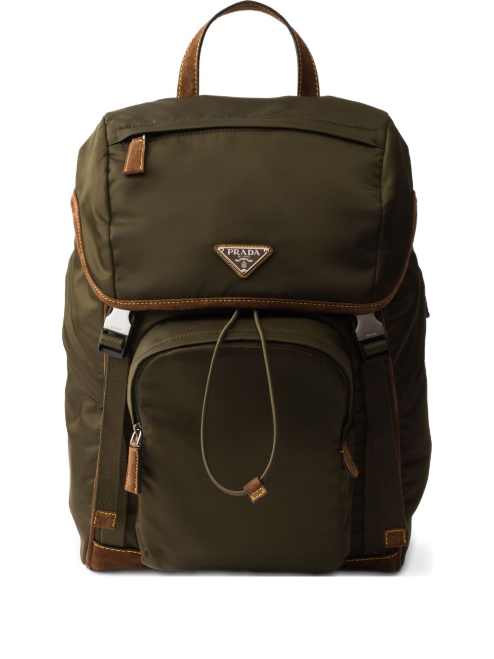 Prada Men Re-Nylon And Leather Backpack