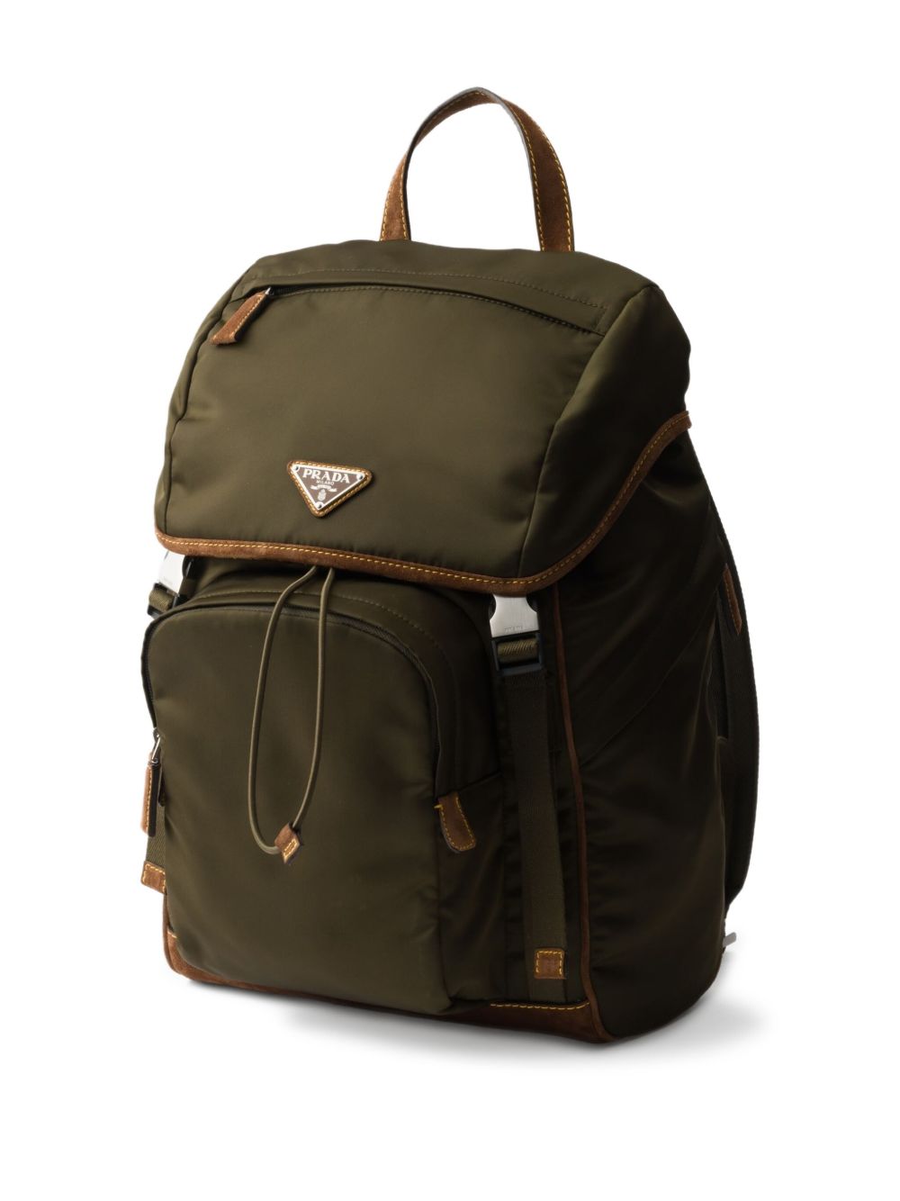 Prada Men Re-Nylon And Leather Backpack