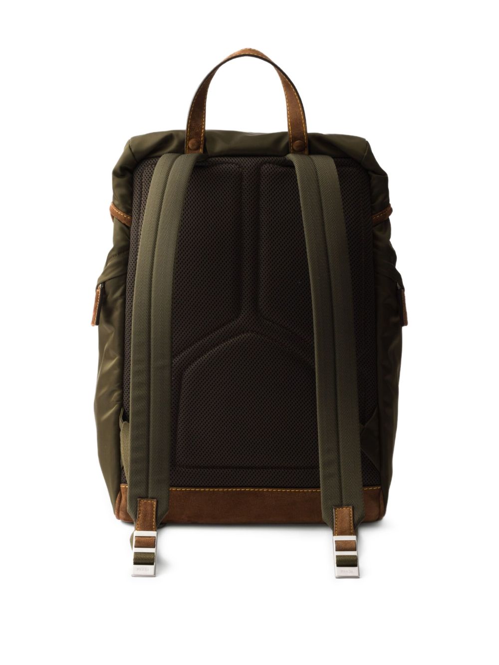 Prada Men Re-Nylon And Leather Backpack