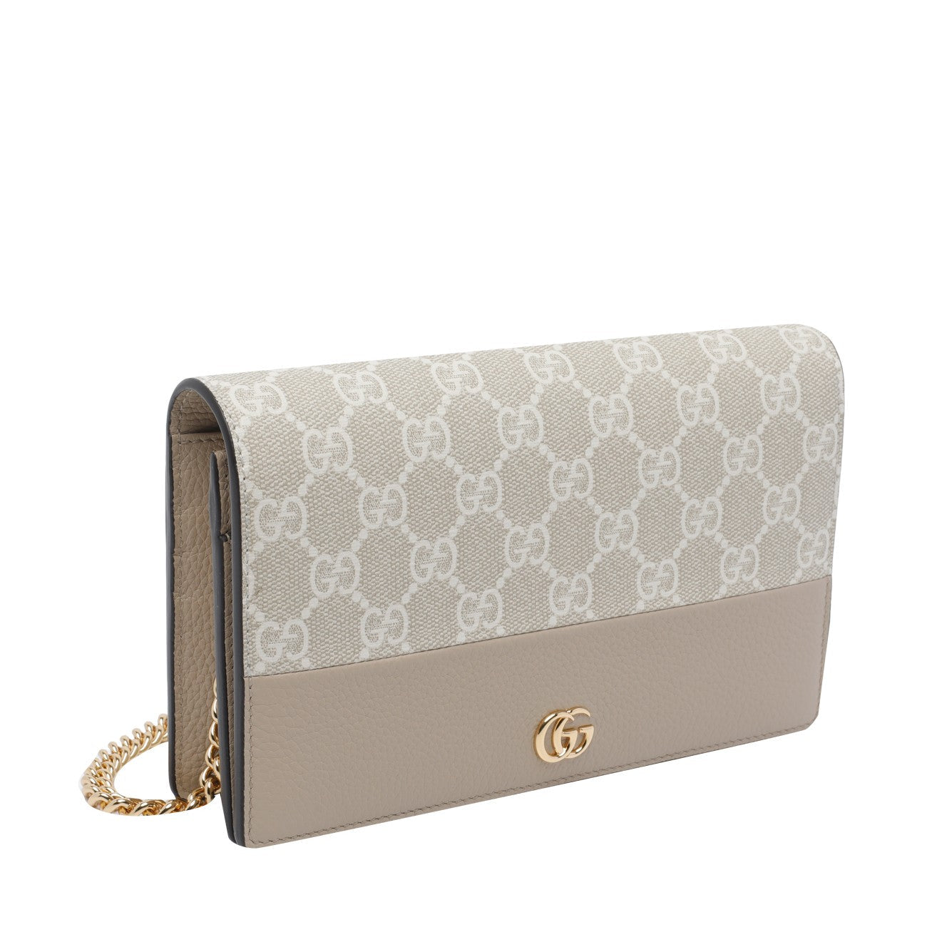 Gucci Women Gg Marmont Bi-Colour With Chain Wallet