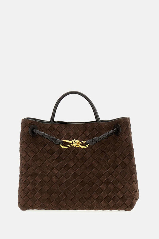 Bottega Veneta Women Medium Andiamo Suede Leather Handbag