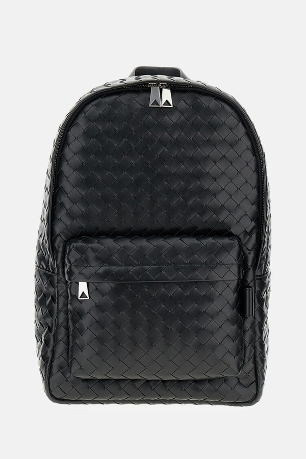 Bottega Veneta Men Leather Messenger Backpack