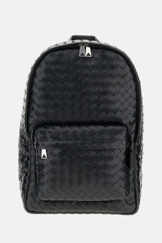 Bottega Veneta Men Leather Messenger Backpack