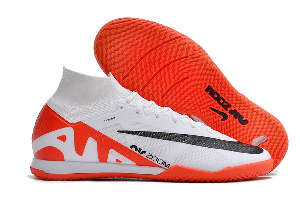 Nike Mercurial Superfly 9 Academy Multi-Ground High-Top Soccer Cleats Bright Crimson Black White