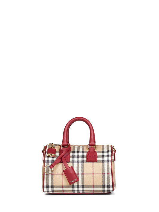 Burberry Women Archive Beige Check Mini Bowling Bag