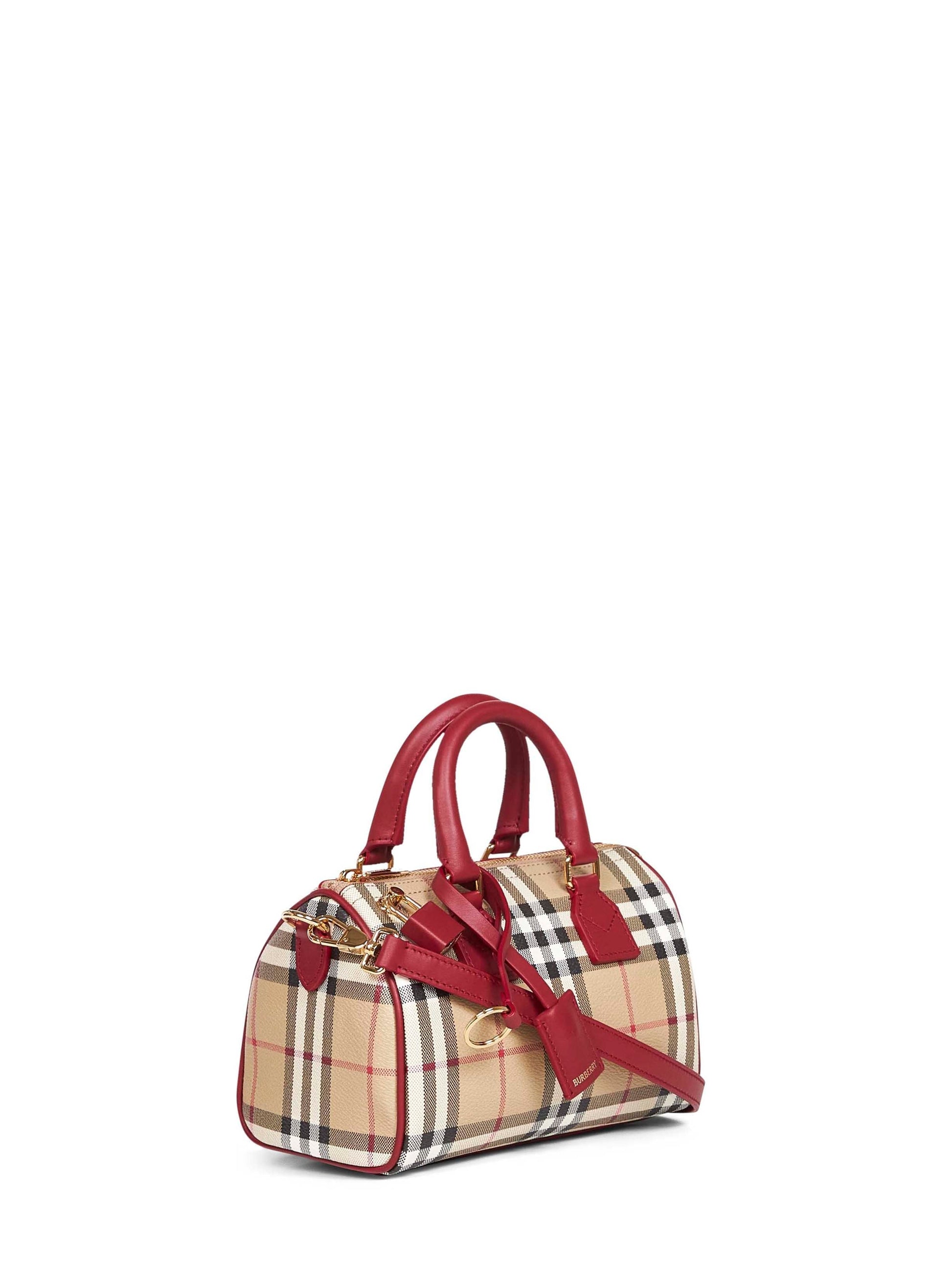 Burberry Women Archive Beige Check Mini Bowling Bag