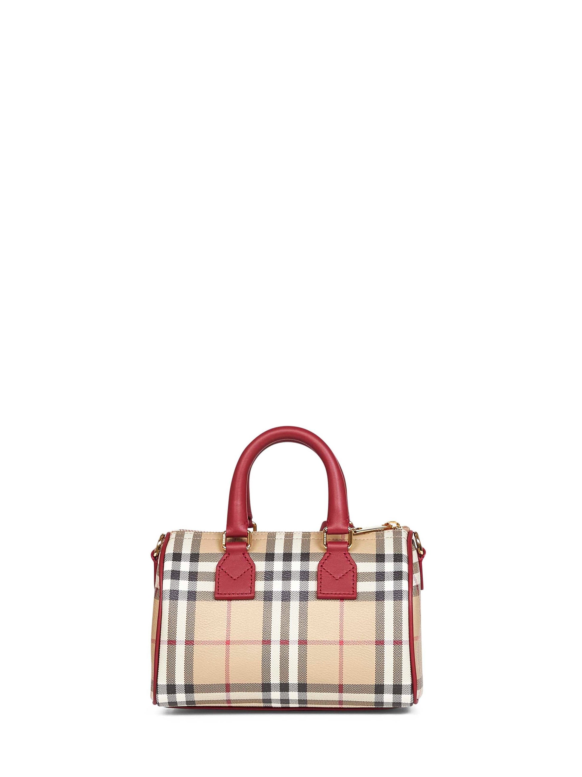 Burberry Women Archive Beige Check Mini Bowling Bag