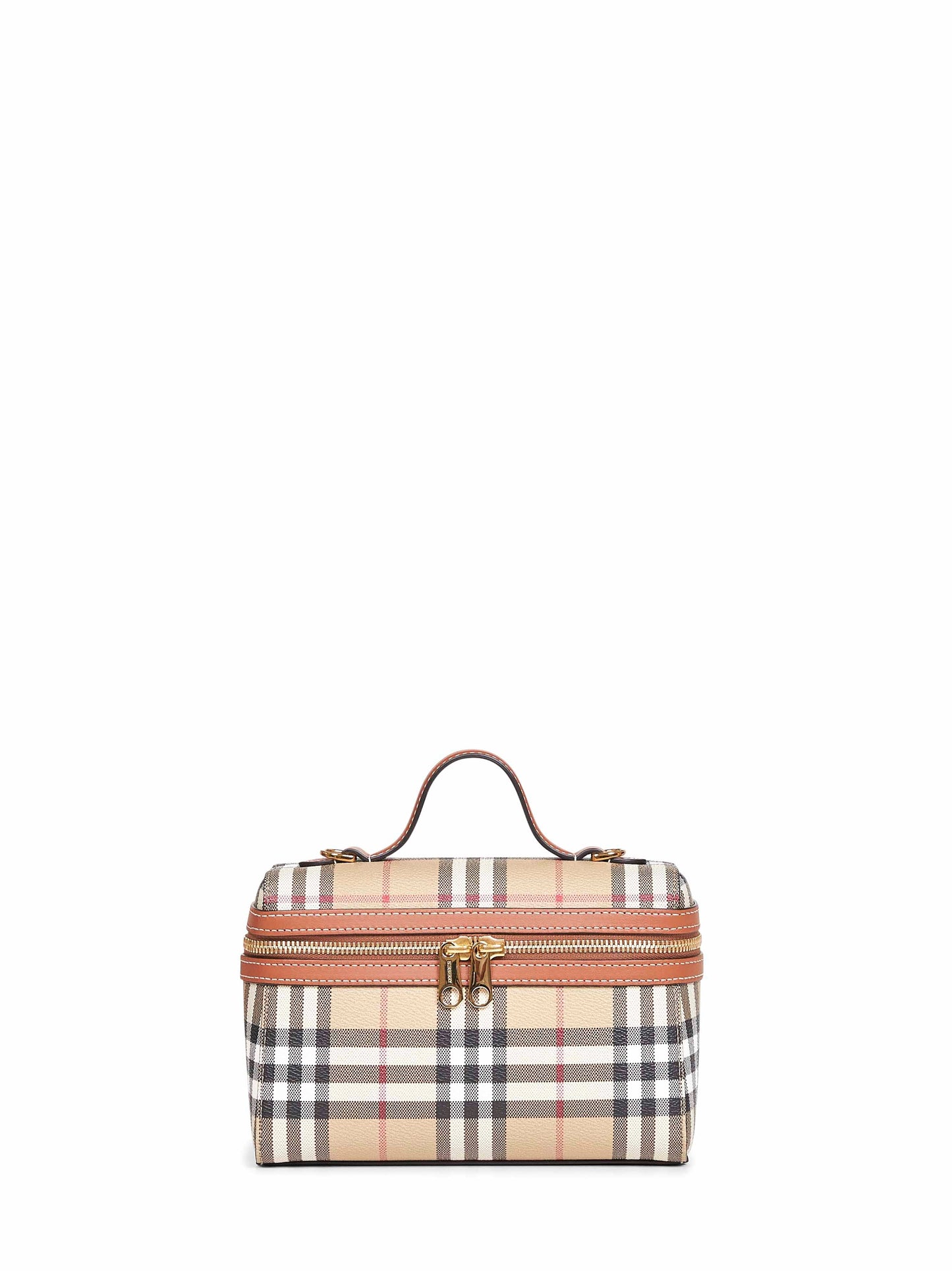 Burberry Women Beige Vanity Check Handbag