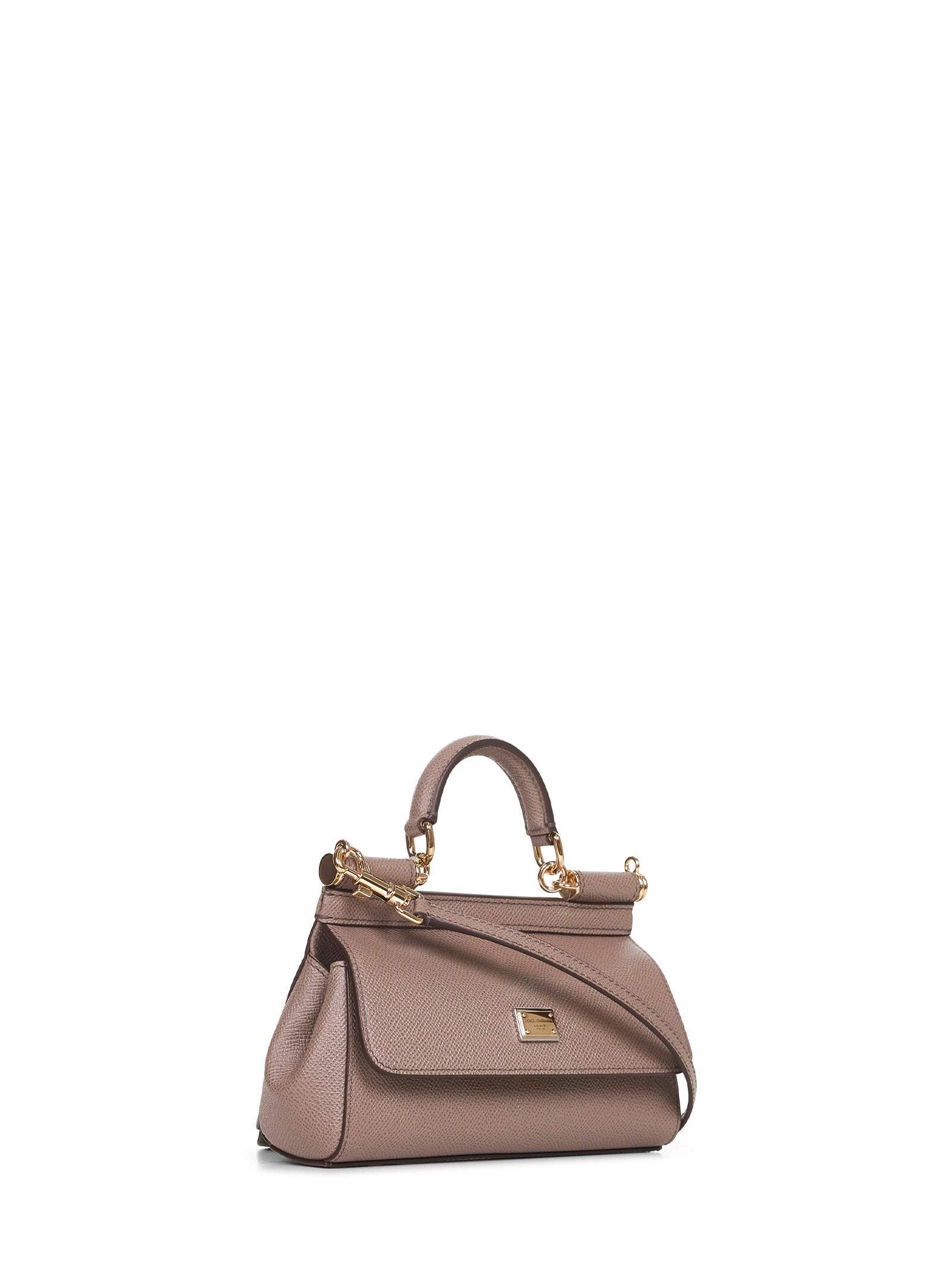 Dolce & Gabbana Women Taupe Small Sicily Handbag