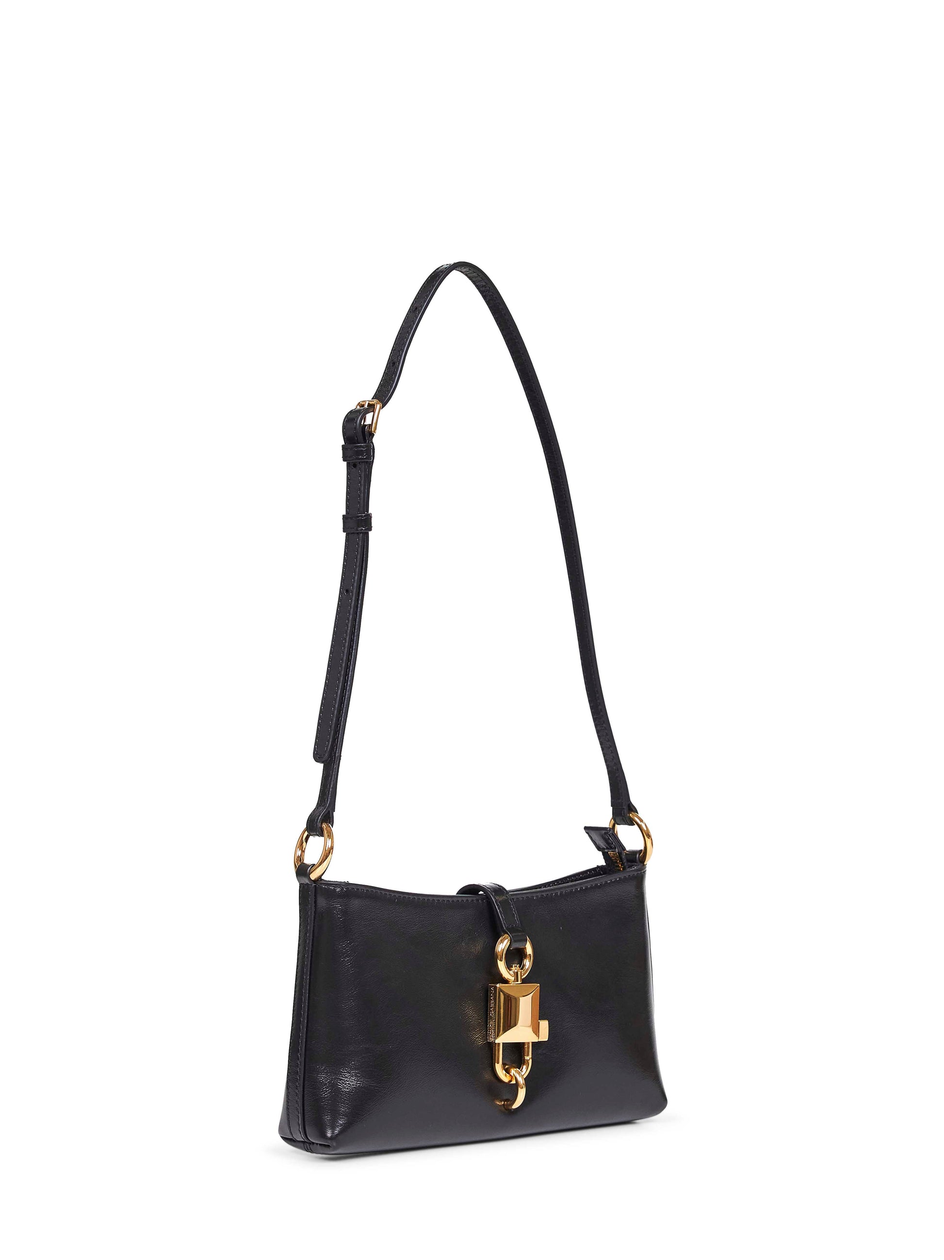 Dolce & Gabbana Women Black Lock Shoulder Bag