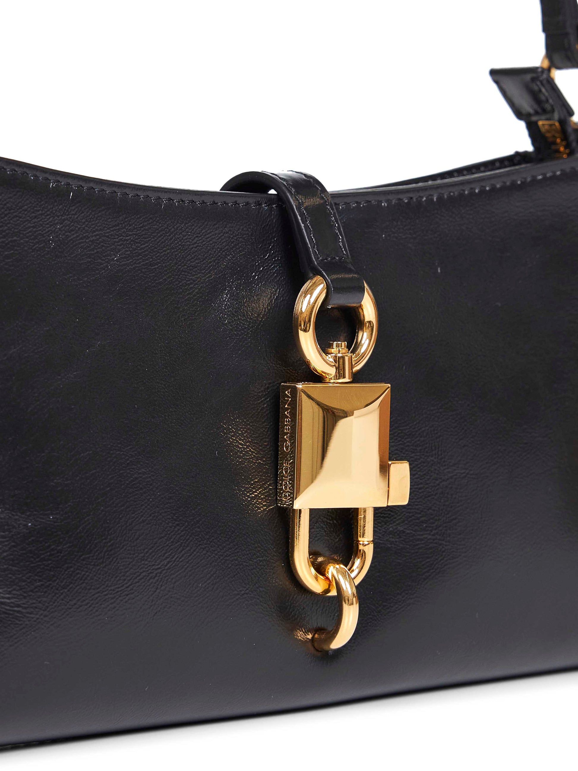Dolce & Gabbana Women Black Lock Shoulder Bag