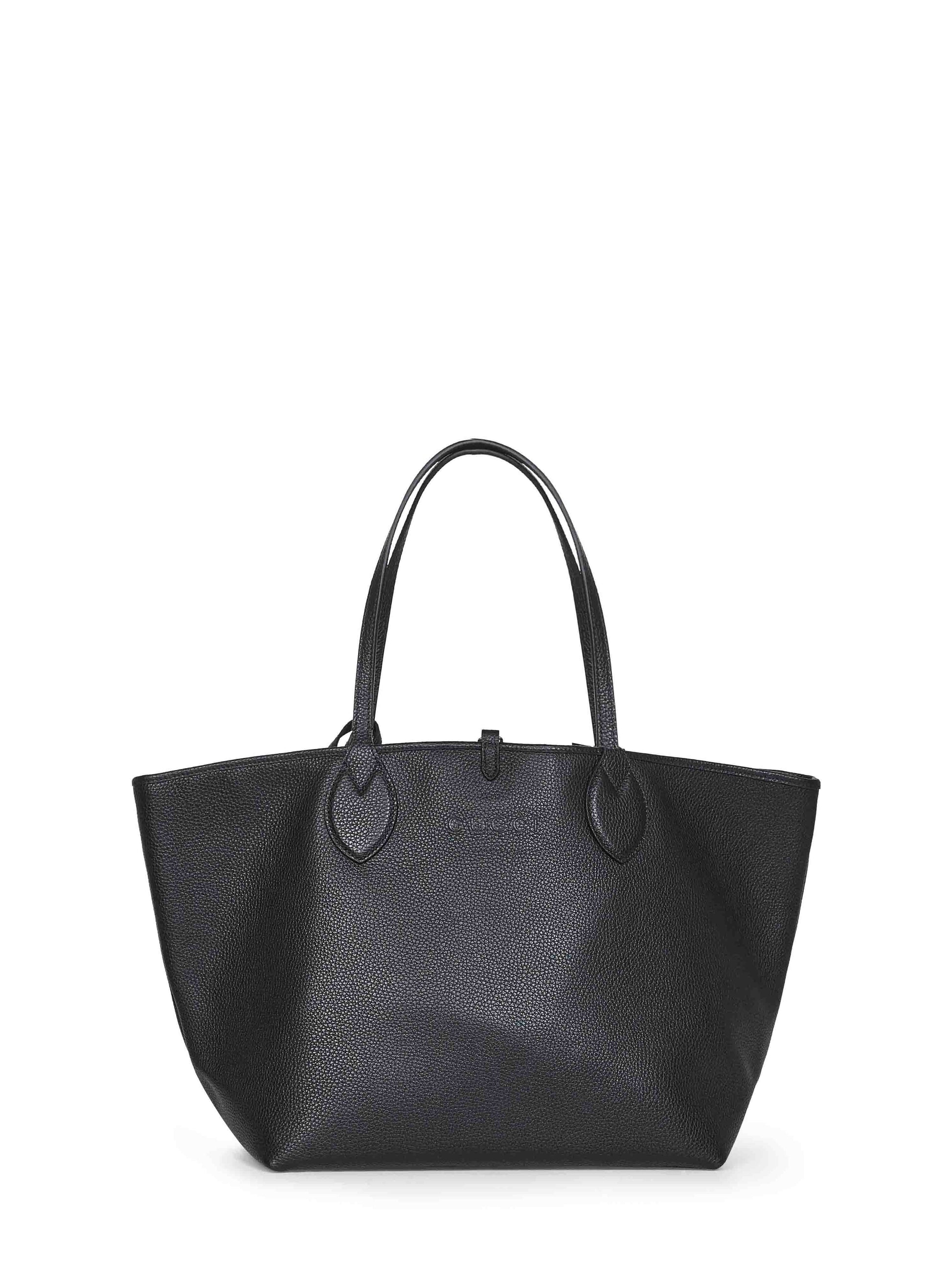 Gucci Women Black Gucci Totissima Large Reversible Tote Bag