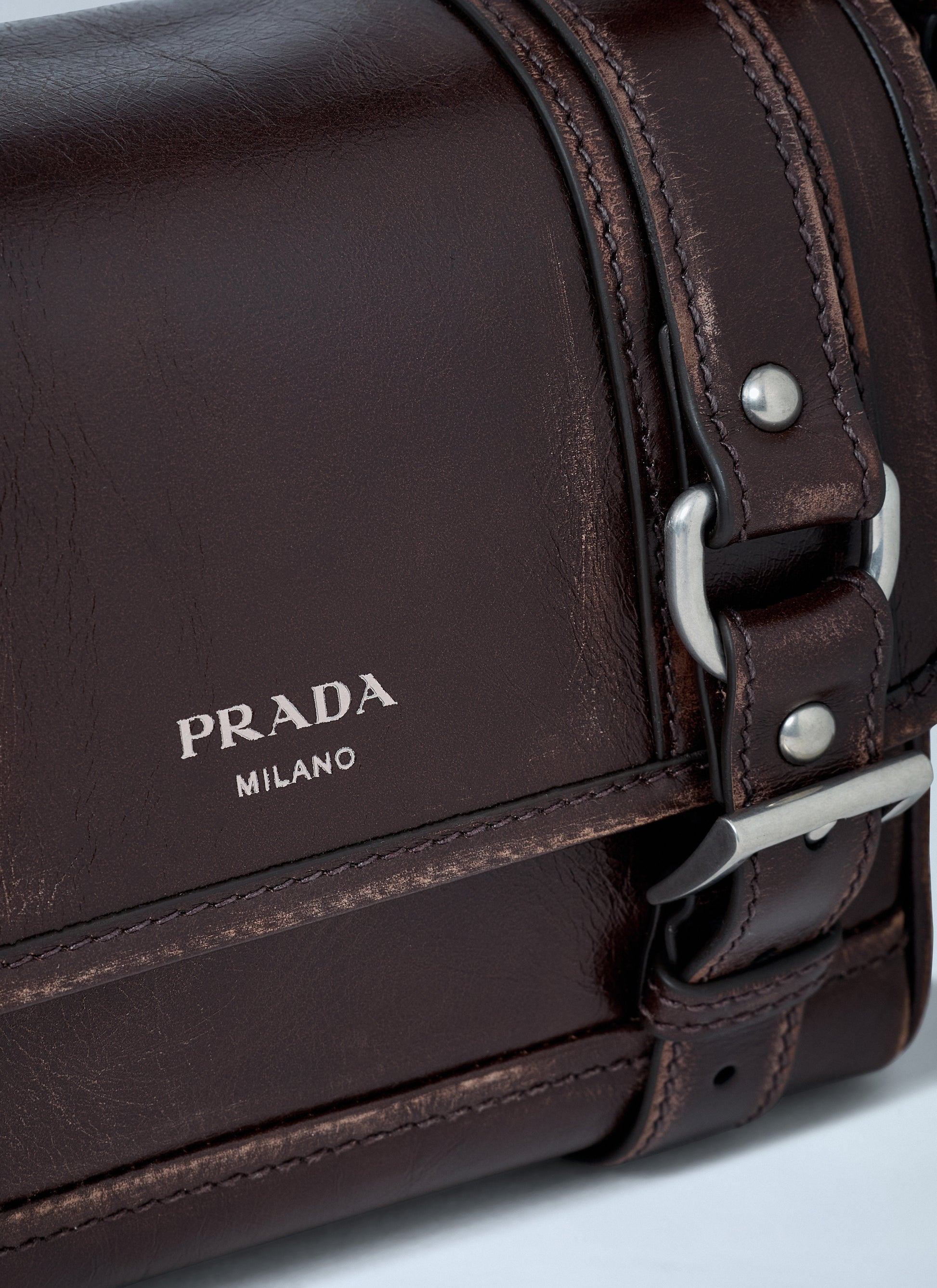 Prada Men Leather Explore Crossbody Bag