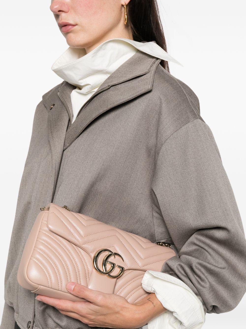 Gucci Women Gg Marmont Leather Shoulder Bag