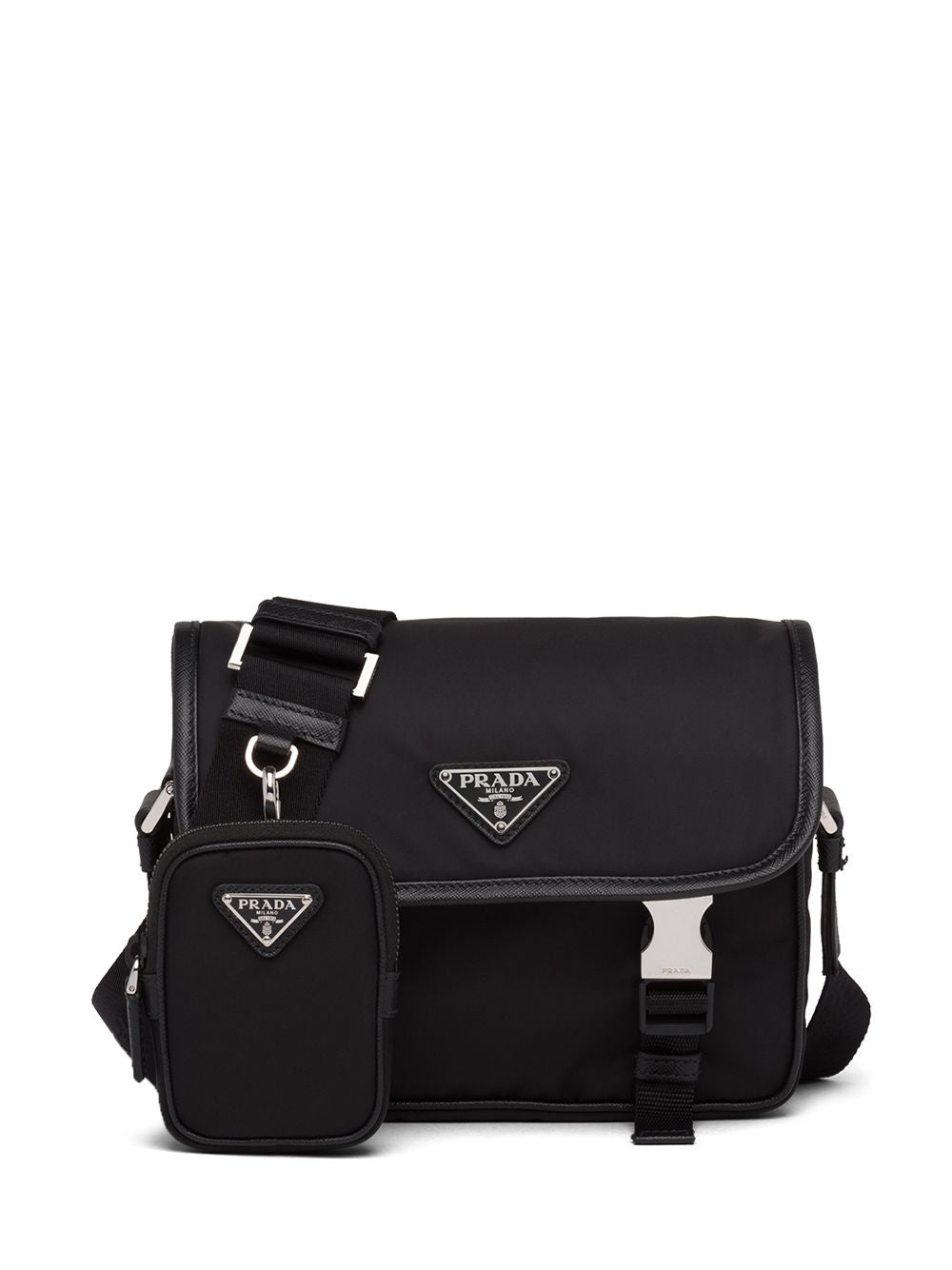 Prada Men Re-Nylon And Saffiano Crossbody Bag