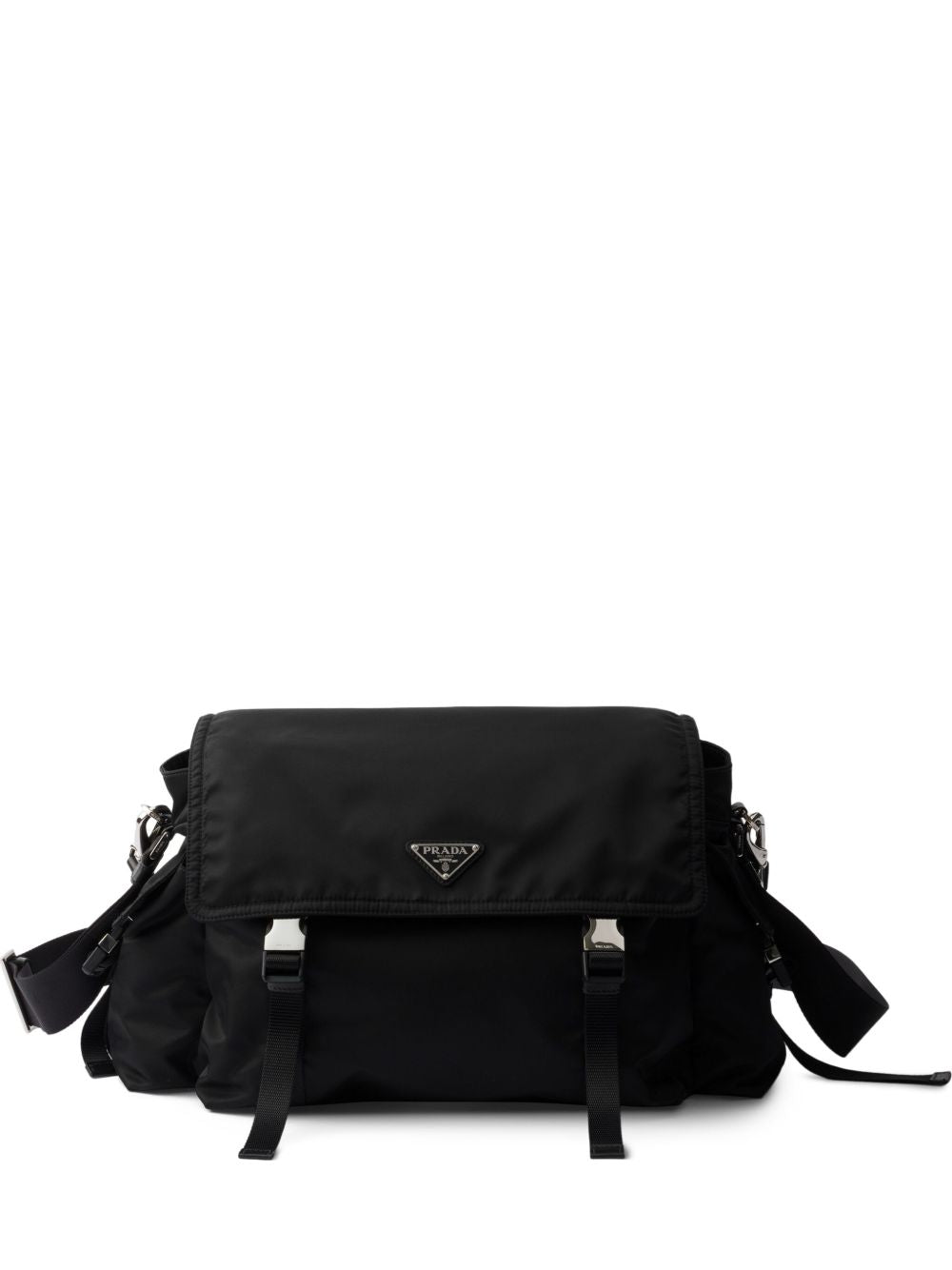 Prada Men Prada Explore Re-Nylon And Leather Crossbody Bag